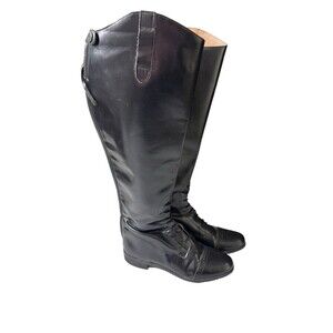 Ovation Finalist Riding Tall Boots Equestrian Black Leather Womens Size 81/2 XW